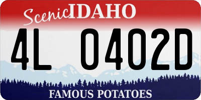 ID license plate 4L0402D