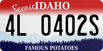 ID license plate 4L0402S