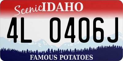 ID license plate 4L0406J