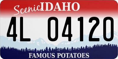 ID license plate 4L0412O