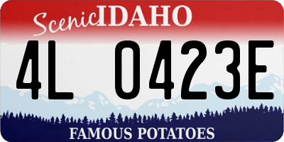ID license plate 4L0423E