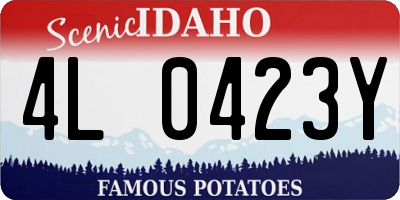 ID license plate 4L0423Y