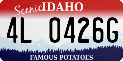 ID license plate 4L0426G