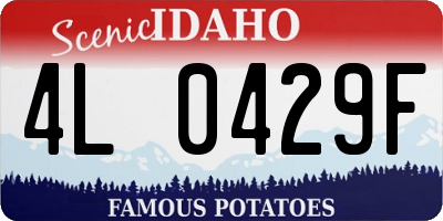 ID license plate 4L0429F