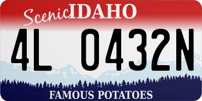 ID license plate 4L0432N