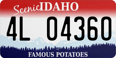 ID license plate 4L0436O
