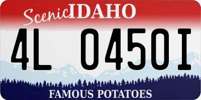 ID license plate 4L0450I