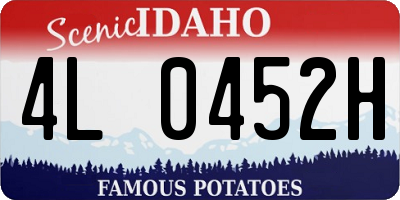 ID license plate 4L0452H