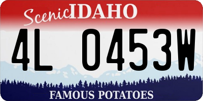 ID license plate 4L0453W