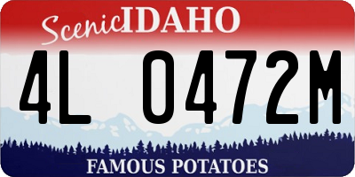 ID license plate 4L0472M
