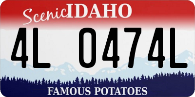 ID license plate 4L0474L