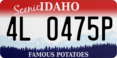 ID license plate 4L0475P