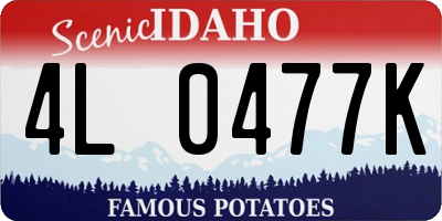 ID license plate 4L0477K