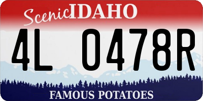 ID license plate 4L0478R