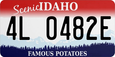 ID license plate 4L0482E