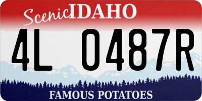 ID license plate 4L0487R