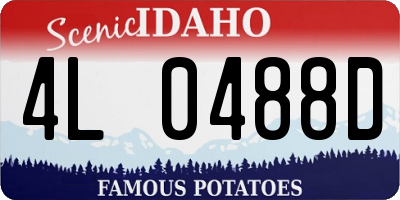 ID license plate 4L0488D