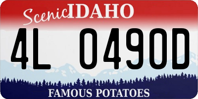 ID license plate 4L0490D