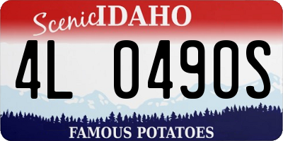 ID license plate 4L0490S