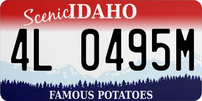 ID license plate 4L0495M