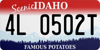 ID license plate 4L0502T