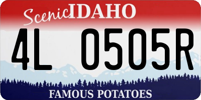 ID license plate 4L0505R