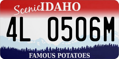 ID license plate 4L0506M