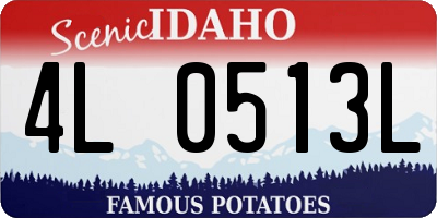 ID license plate 4L0513L