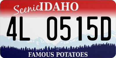 ID license plate 4L0515D