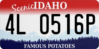 ID license plate 4L0516P