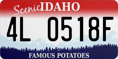 ID license plate 4L0518F