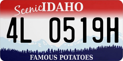 ID license plate 4L0519H