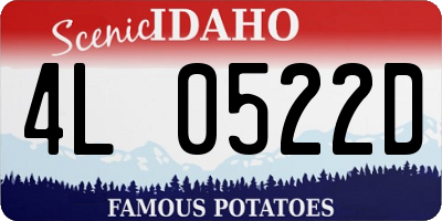 ID license plate 4L0522D