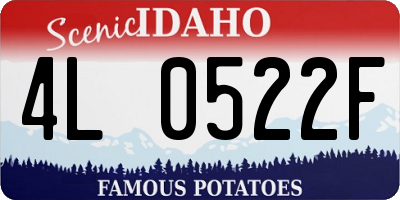 ID license plate 4L0522F