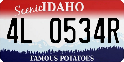 ID license plate 4L0534R