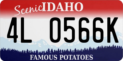 ID license plate 4L0566K