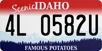 ID license plate 4L0582U