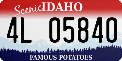 ID license plate 4L0584O