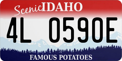 ID license plate 4L0590E