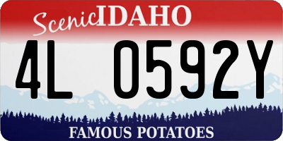ID license plate 4L0592Y