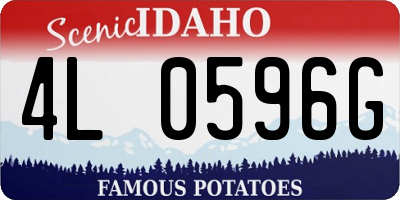 ID license plate 4L0596G