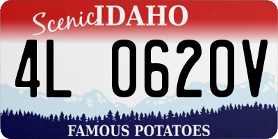 ID license plate 4L0620V