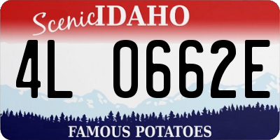 ID license plate 4L0662E