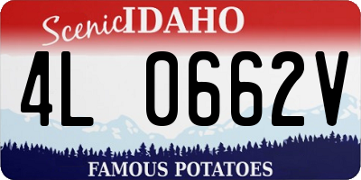 ID license plate 4L0662V
