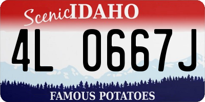 ID license plate 4L0667J