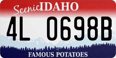 ID license plate 4L0698B