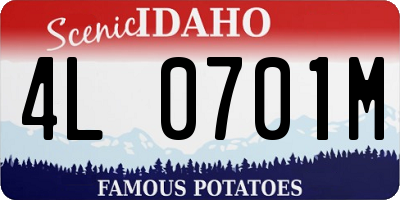 ID license plate 4L0701M