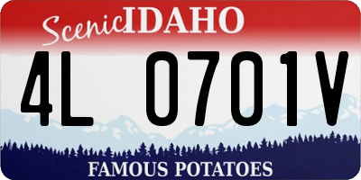 ID license plate 4L0701V