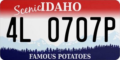 ID license plate 4L0707P