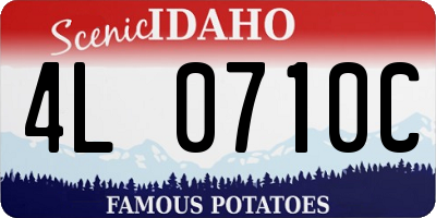 ID license plate 4L0710C